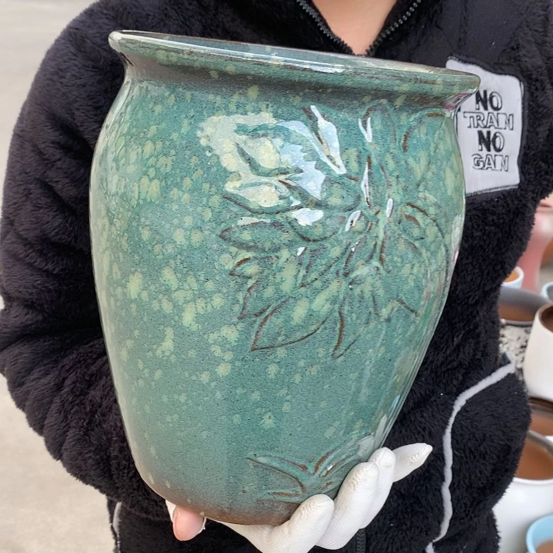 紫砂花盆正品口20高25