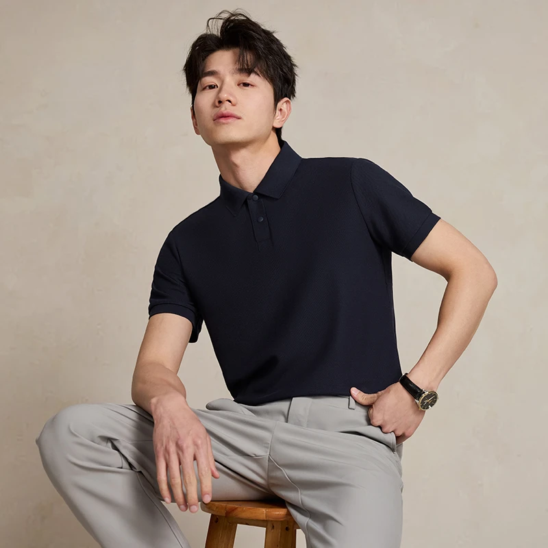 男士轻奢休闲透气抗菌凉感POLO衫短袖时尚舒适夏季简约运动简约
