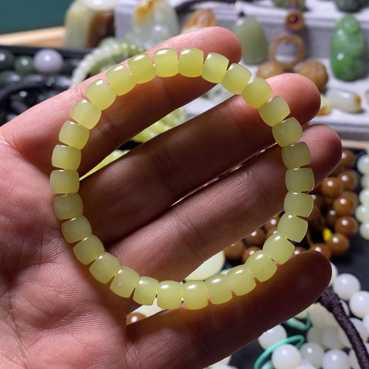手链未镶嵌和田玉（糖玉）