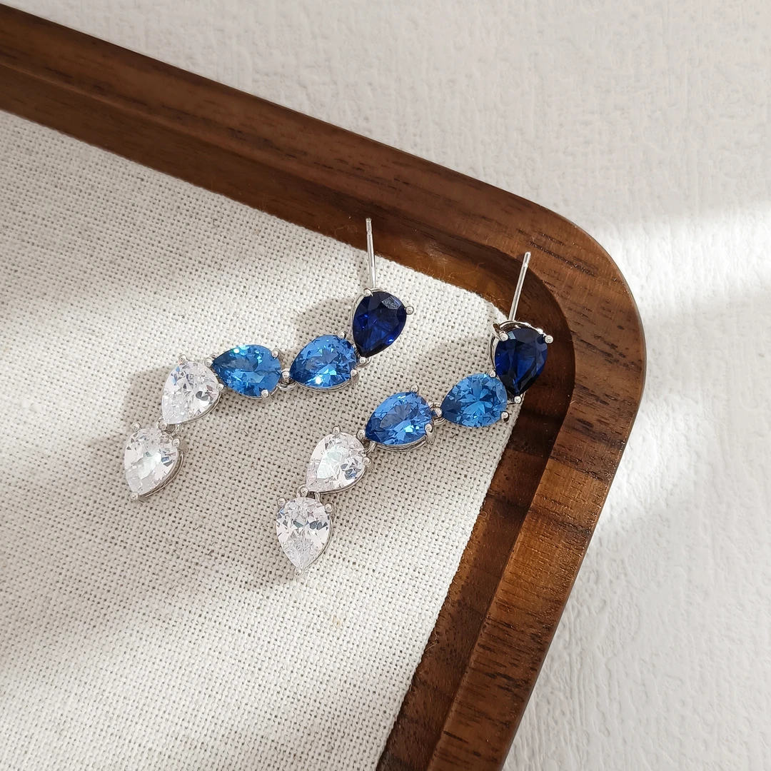 T.Foring 铜合金合成锆石耳饰 FXLM-56081 耳饰个性简约小众欧美