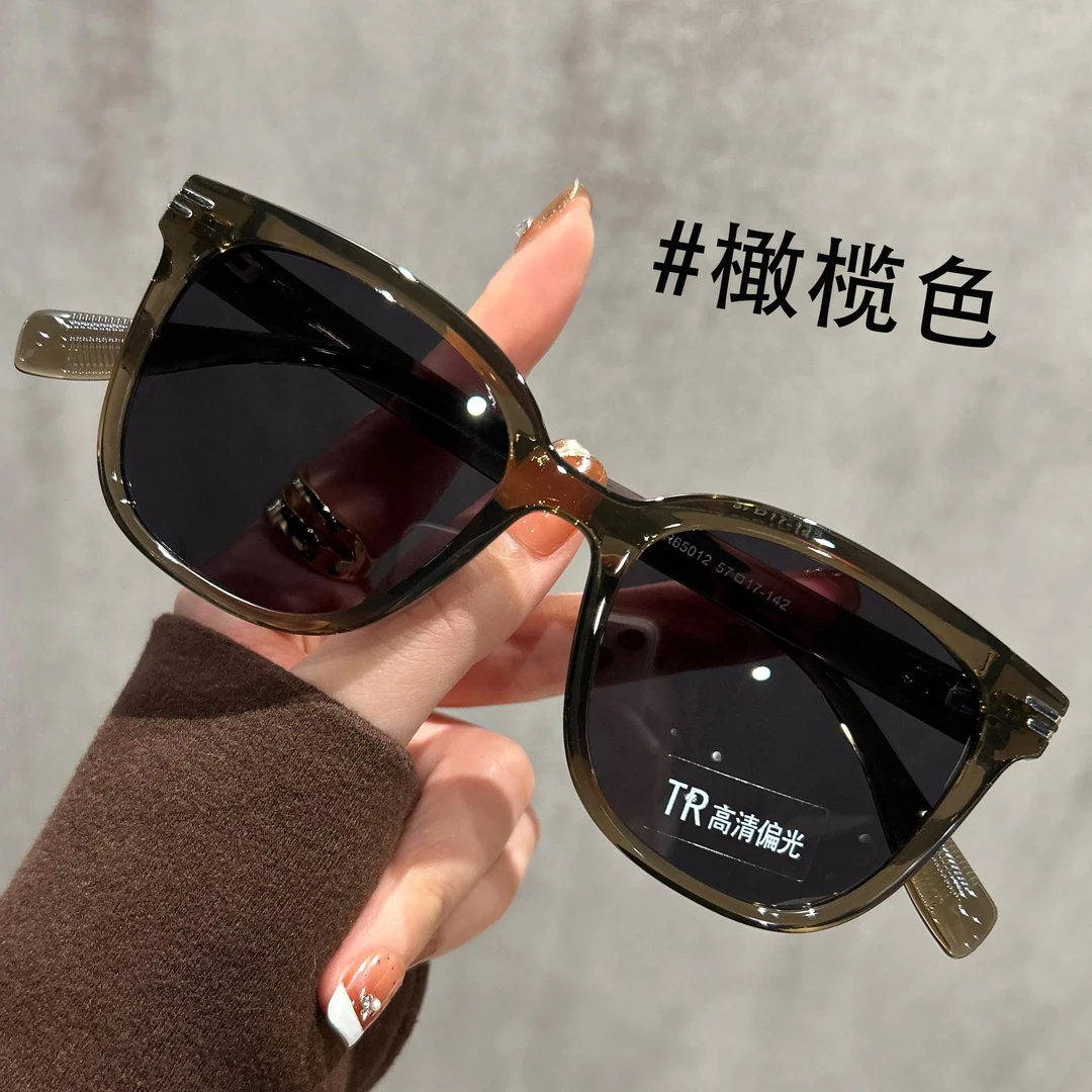 帕森精品超轻TR90橄榄墨镜女款2025新款高级感开车专用防紫外线偏