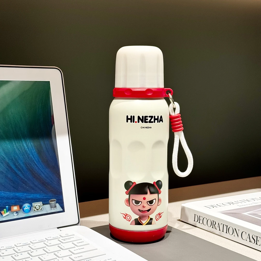 【晶晶】官方正品授权哪吒传奇三饮保温杯316不锈钢吸管水杯NZ001