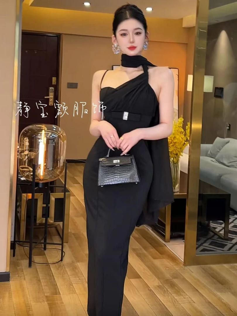 静宝儿【曼羽】气质显瘦高级连衣裙