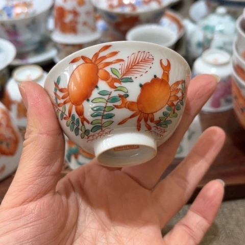 手绘茶杯盖碗壶承