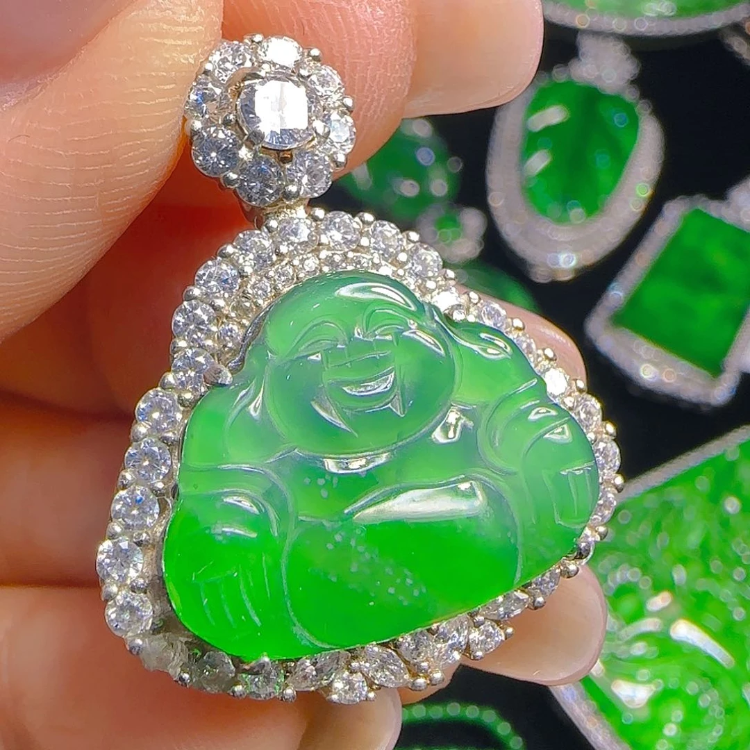 翡翠吊坠(赠链)银S925镶嵌