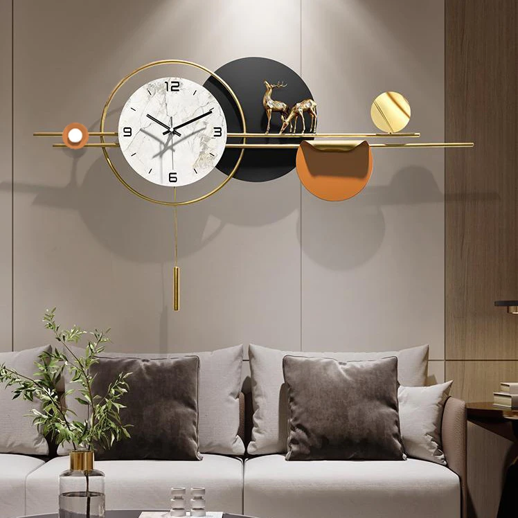 【精选厂家】简约挂式新款静音客厅挂钟网红钟表餐厅墙面装