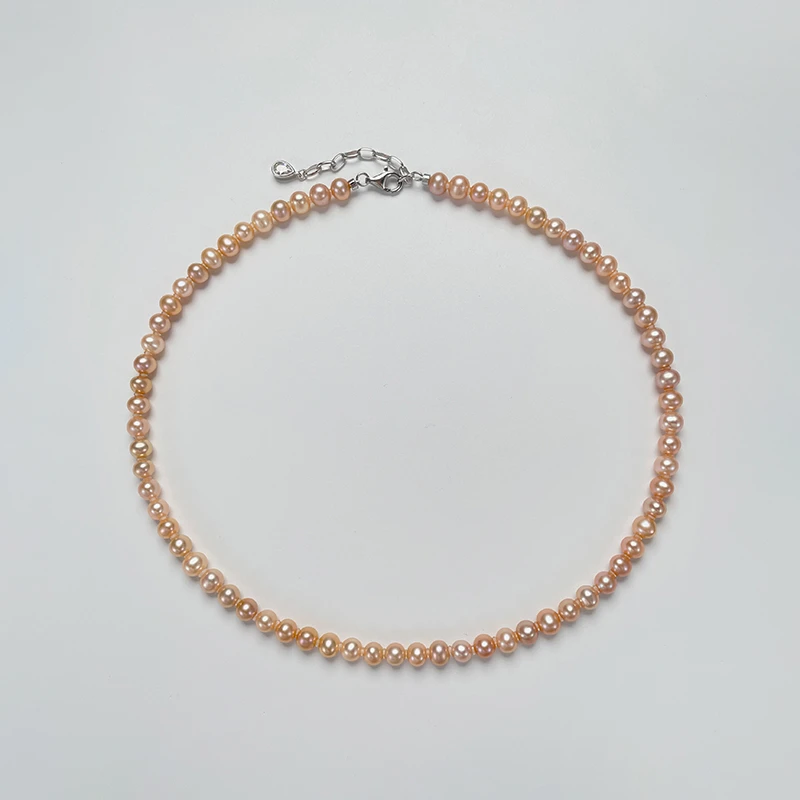 mmmm/金魅淡水中国红无核6-7m珍珠项链 s925银