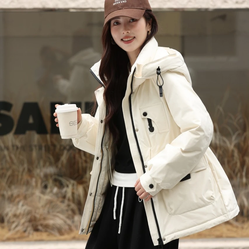 短款加厚外套冬款短款连帽