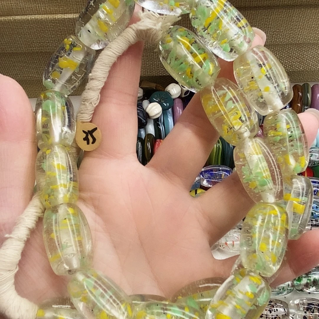 颈饰琉璃尼泊尔飘花瓜珠075