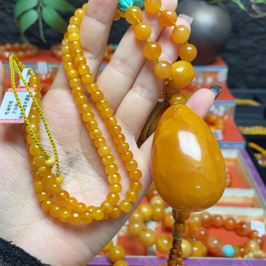 巧***蜜蜡未镶嵌颈饰项链