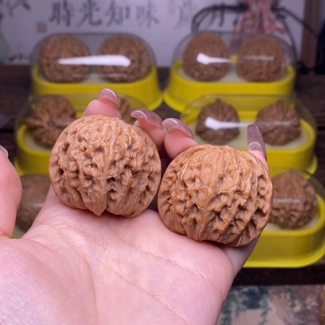 文玩核桃把件鱼**门全品39.5尺磨盘山地同树果1921