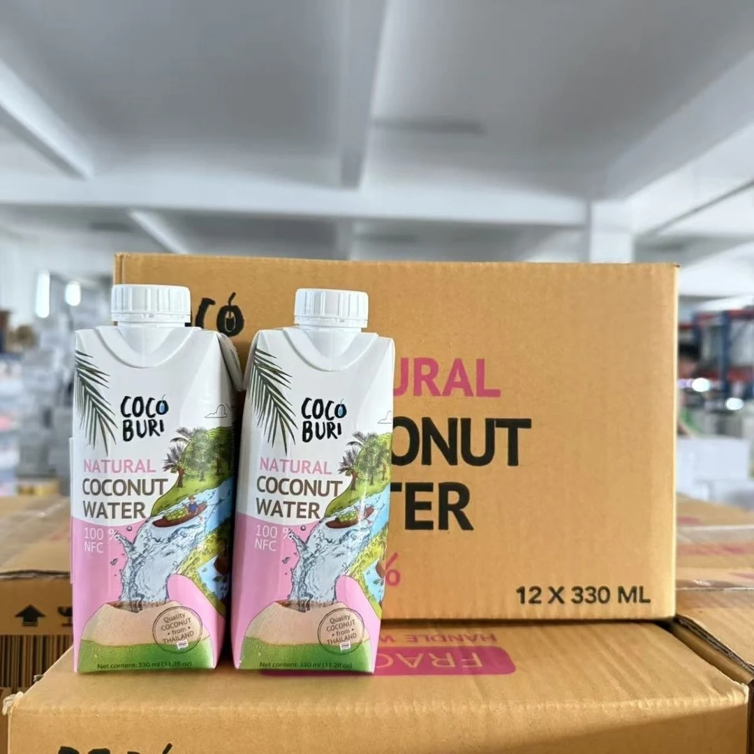 【6瓶/12瓶】可布哩泰国进口100%NFC非浓缩还原纯椰子水330ml