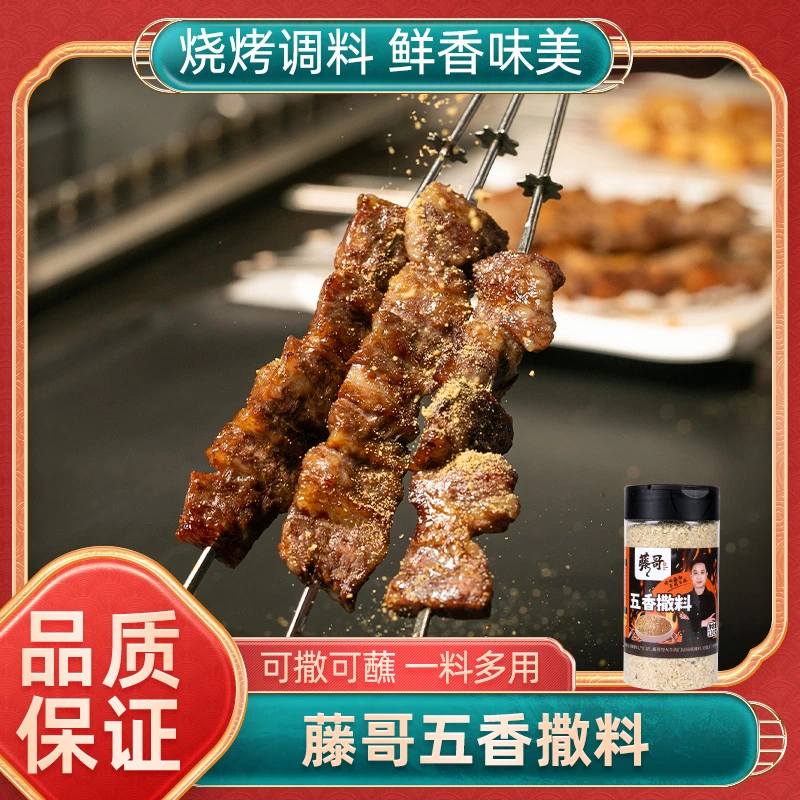 藤哥烈火牛肉五香撒料130g香味浓郁正宗烧烤商用调味料粉