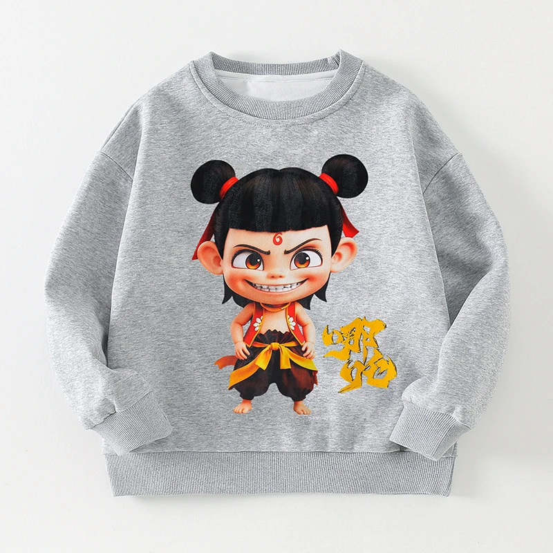 哪吒魔童闹海儿童卫衣国潮动漫男童2025春秋新款休闲纯棉童装男童