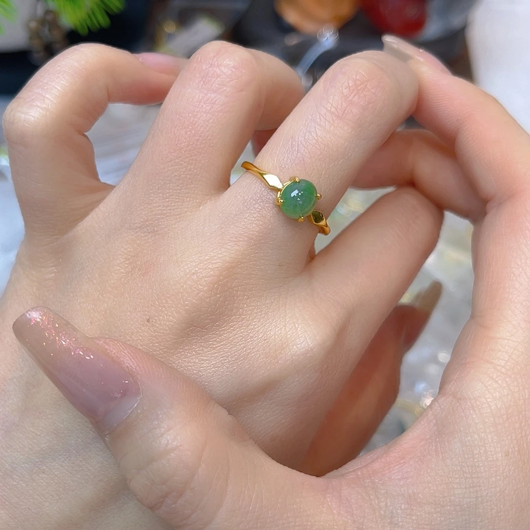 翡翠银S925镶嵌戒指