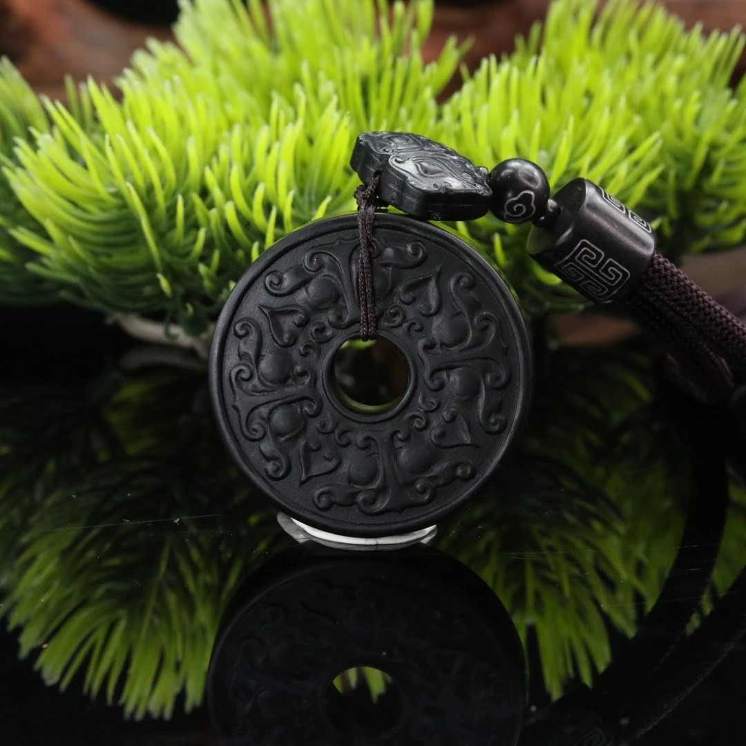 5和田玉墨玉吊坠/401938北京中保拍卖