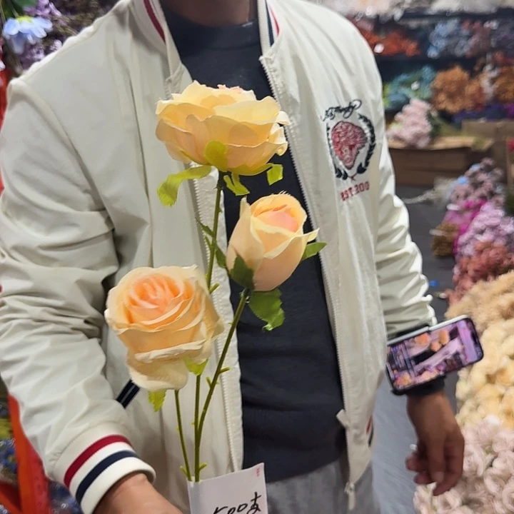 香槟色三头玫瑰20支