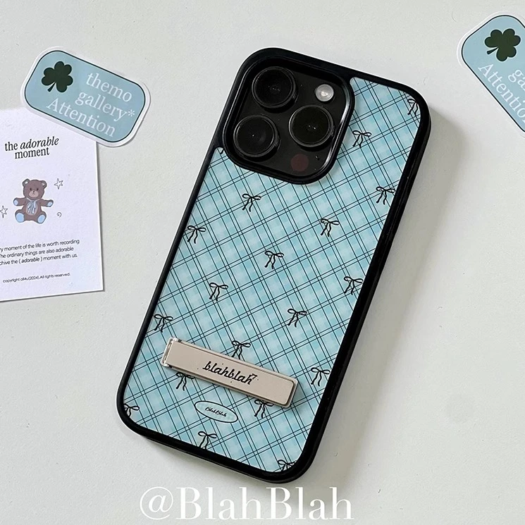 【蝴蝶结条纹】肤感壳适用苹果16防摔iphone13/4promax全包15高级感