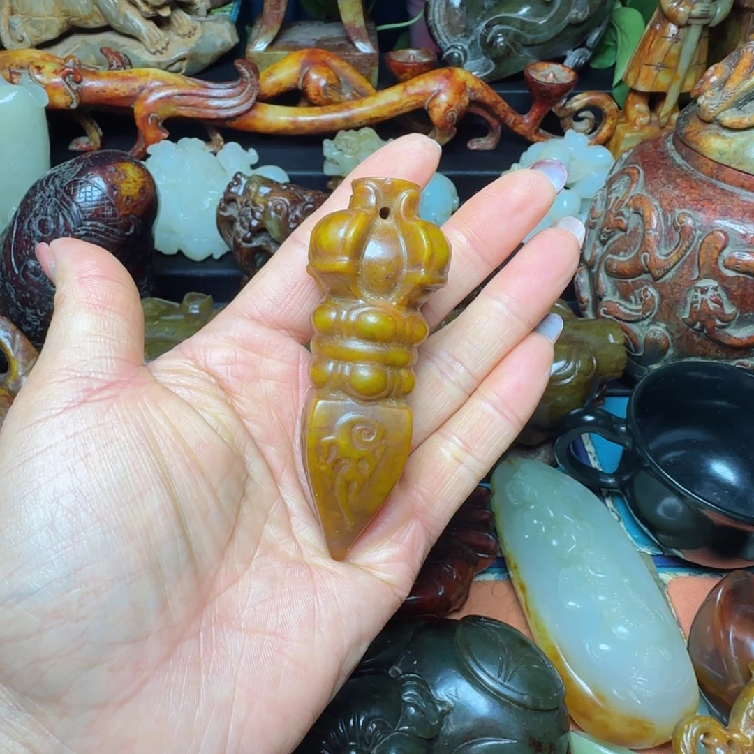 岫岩老玉（透闪石质玉）挂件未镶嵌千**城