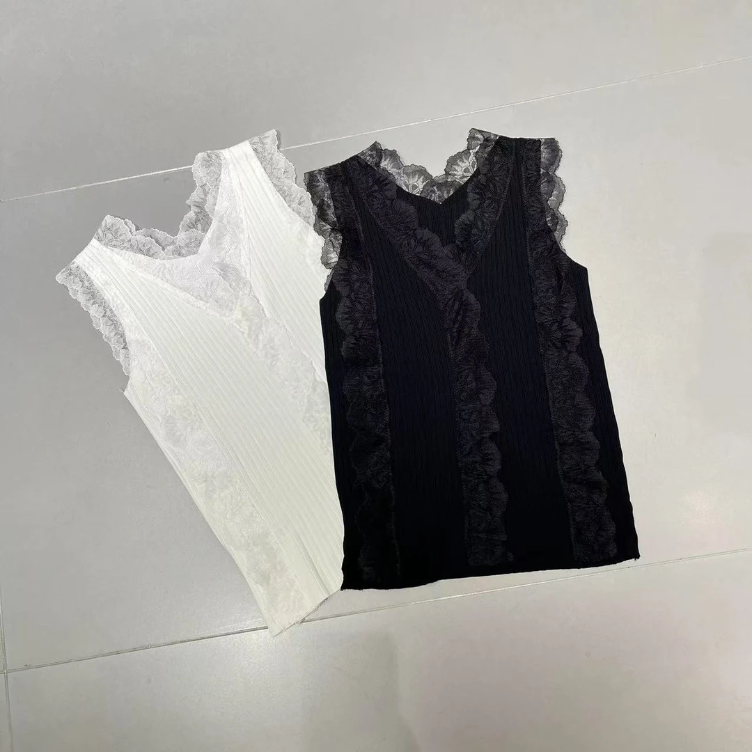 新款拼接蕾丝显瘦百搭背心788