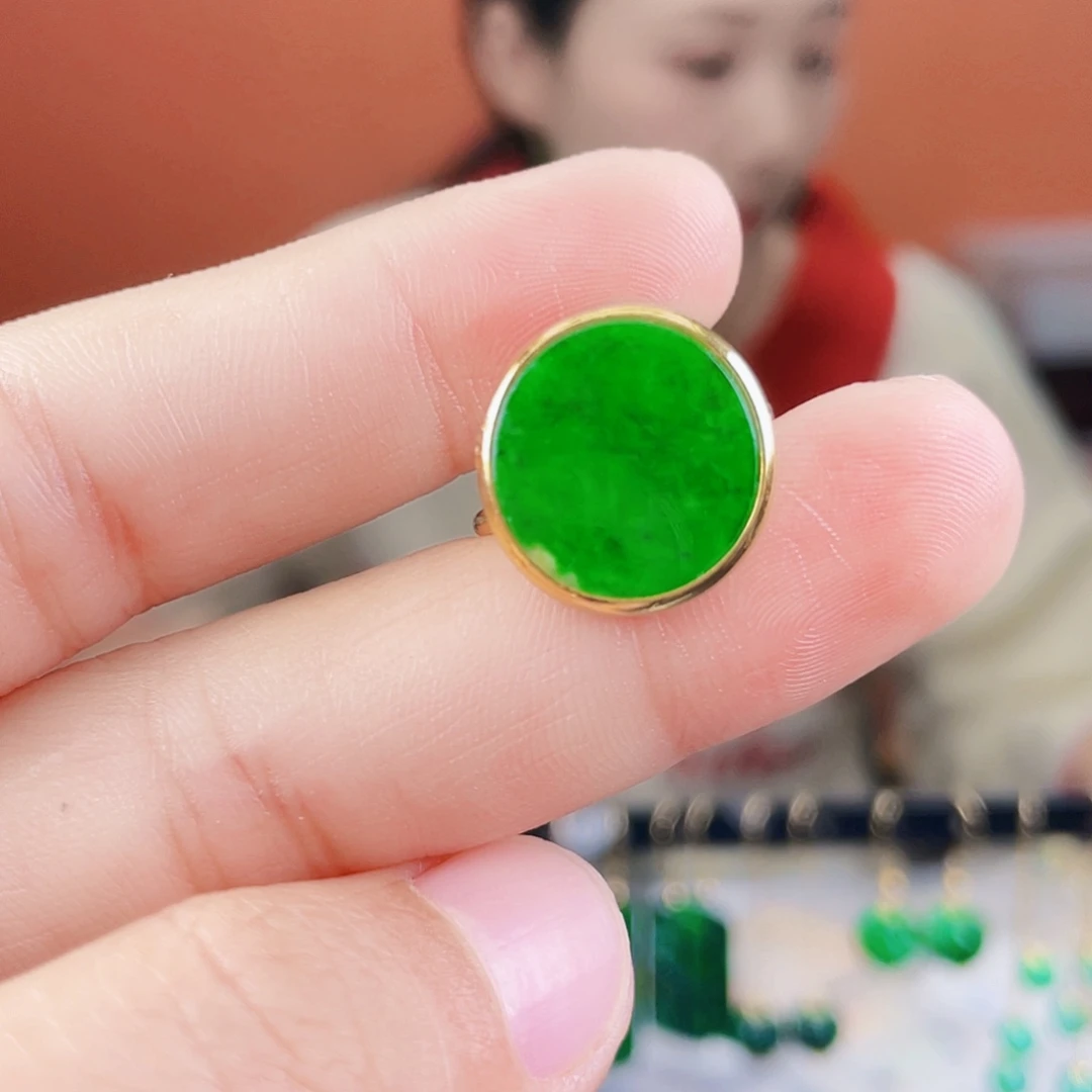 翡翠银S925镶嵌耳饰