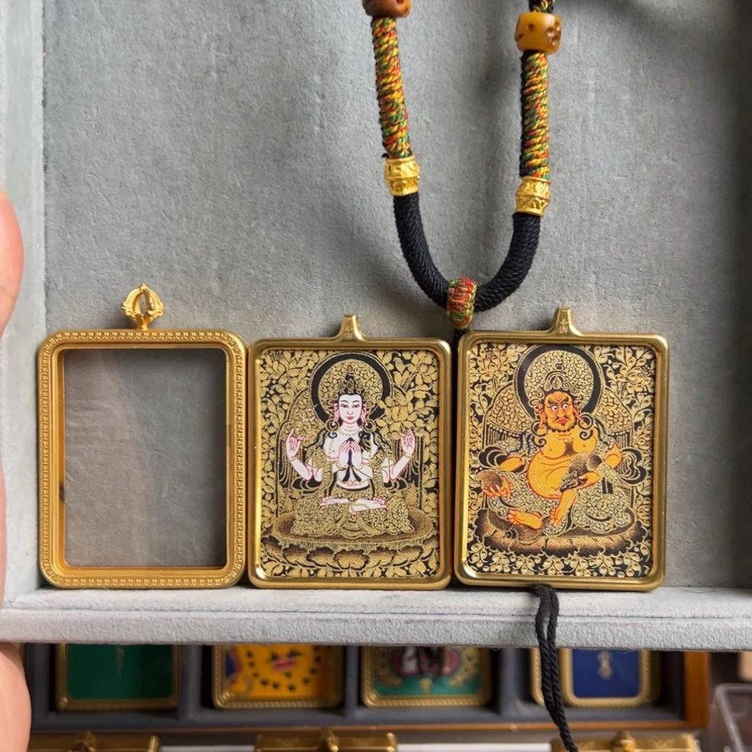 吊坠斟**饮双面黄财神➕四壁