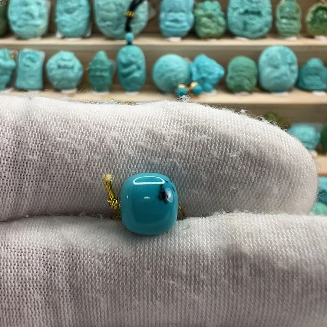 未镶嵌绿松石老型珠8.4x7.7 mm