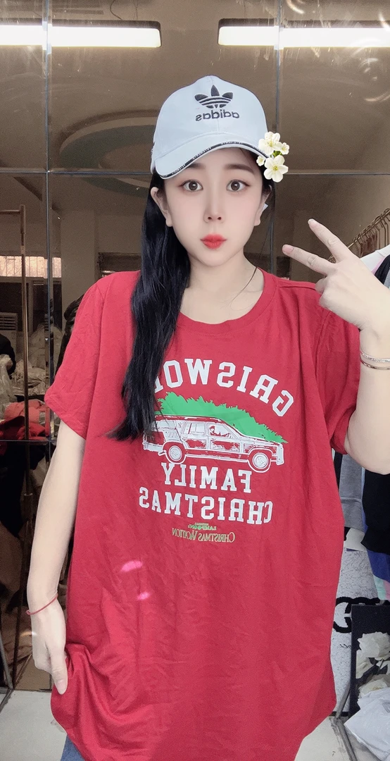 外贸纯棉T恤红色小汽车