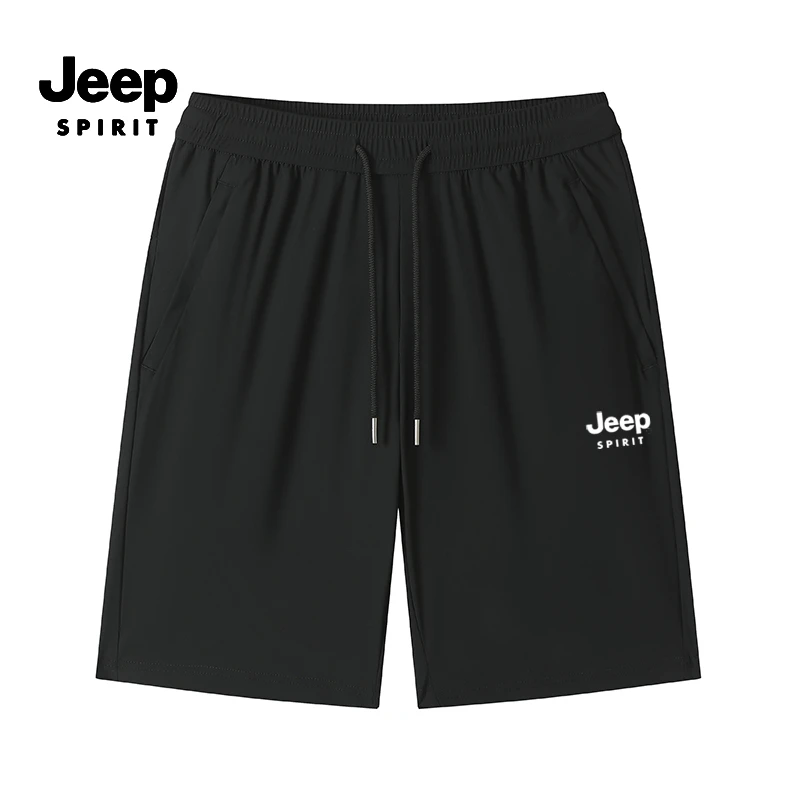 JEEPSPIRIT吉普短裤男夏季户外透气跑步裤运动休闲裤