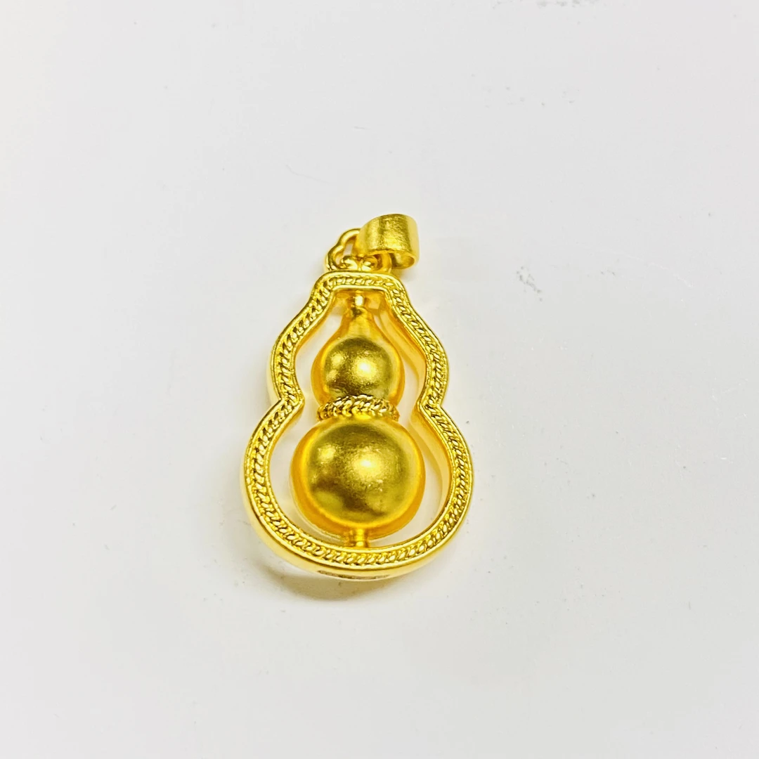 足金饰品/双层葫芦吊坠/1.28/1B5B1301/h