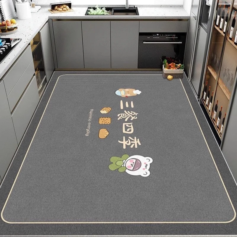 硅藻泥防滑防油吸水垫门口卧室脚垫防水可擦免洗入户门垫地垫家用