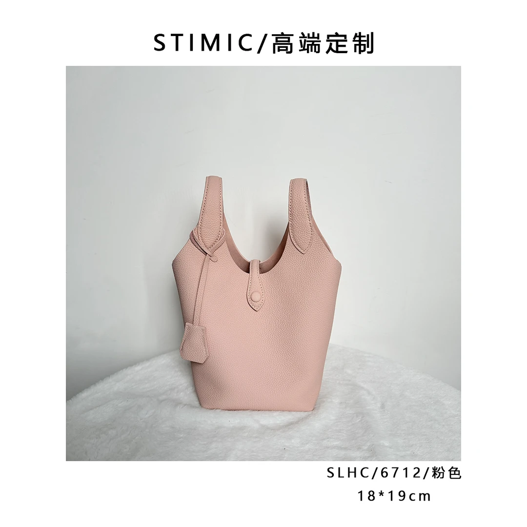 SLHC/6712/粉色高端订制手工蜡线女士时尚单肩轻奢斜挎包QC6712