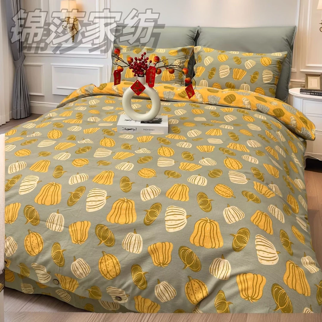 亲肤双层纱四件套--福贵南瓜柔软舒适亲肤双层纱包邮高质量高端