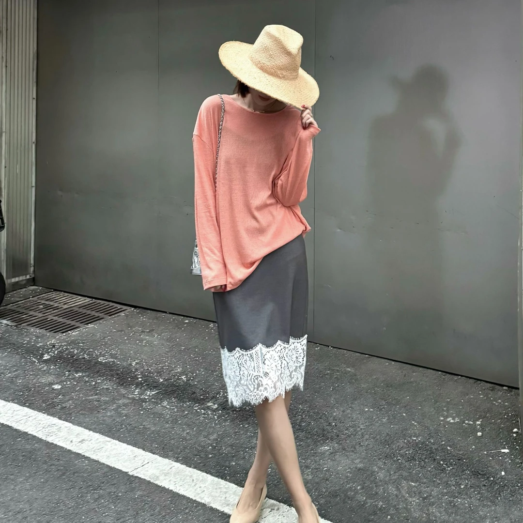 ViniFF薇妮｜【反季】456「春日西柚」 圆领打底衫T恤WZ5CX009