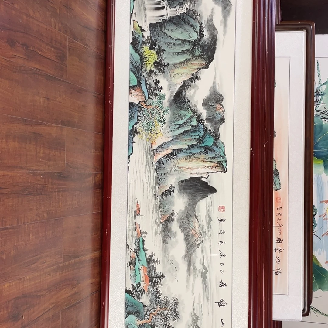 国画带框尺寸48*163厘米