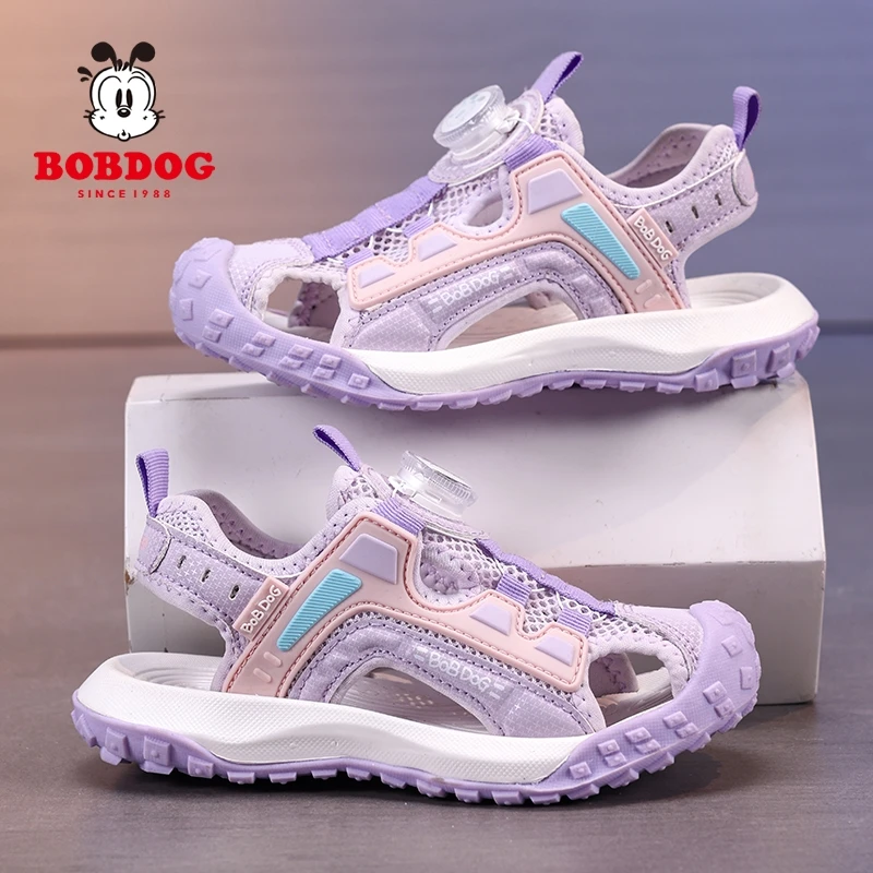 巴布豆儿童鞋女童凉鞋女孩子新款百搭公主鞋女孩包头儿童沙滩凉鞋