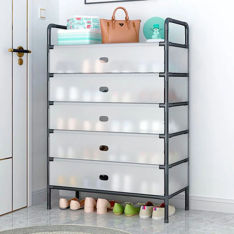家用门口入户门简易多层鞋架子防尘鞋柜租房宿舍寝室卫生间置物架