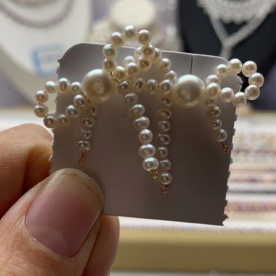 耳饰合金淡水珍珠