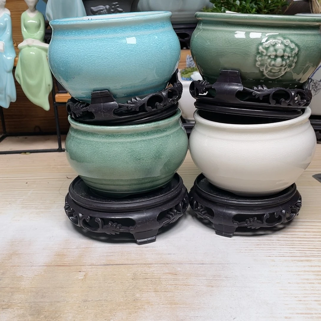 紫砂花盆陶瓷艺术艺术花盆