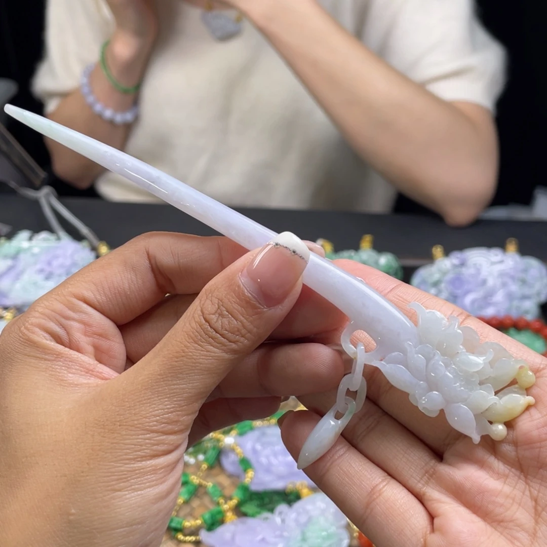 翡翠未镶嵌颈饰代编织