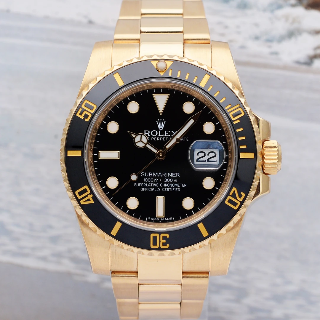 99新 Rolex/劳力士 爱换/潜航者116618/18K黄金/40mm自动机械男表