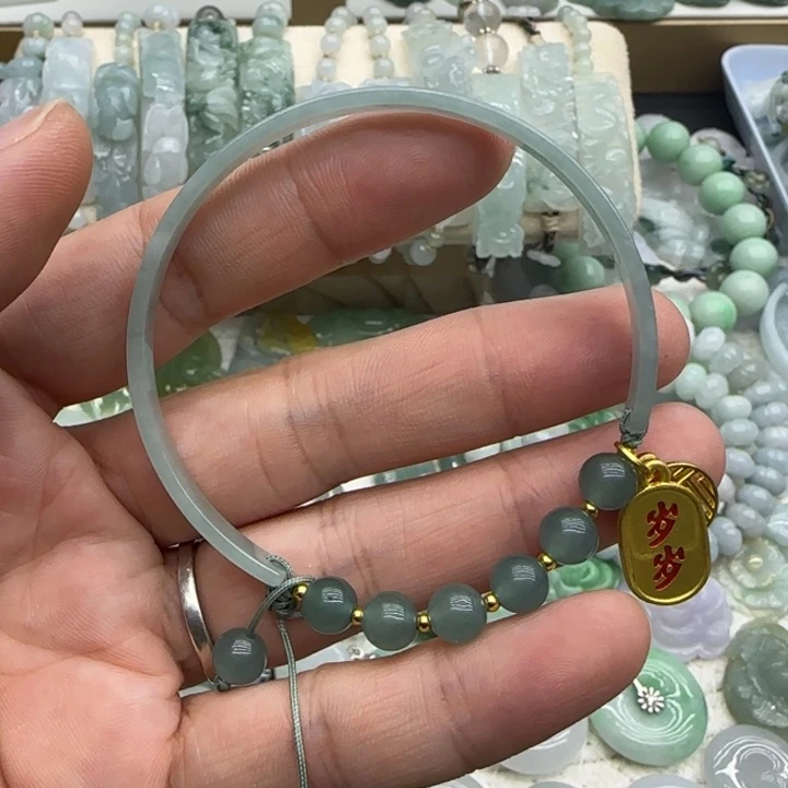 翡翠未镶嵌手链55-56圈口