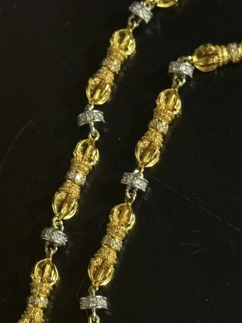 吊坠925银 《独创》金刚橛项链S925纯银镀金男女通用款手工中时尚