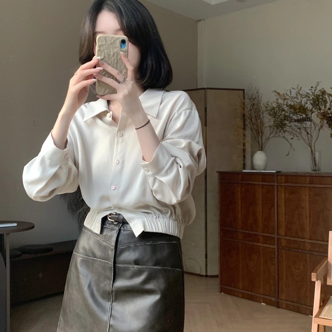 【芝士Cheese】霍蒙序曲莱赛尔垂垂衬衫设计感复古气质显瘦 秋上新