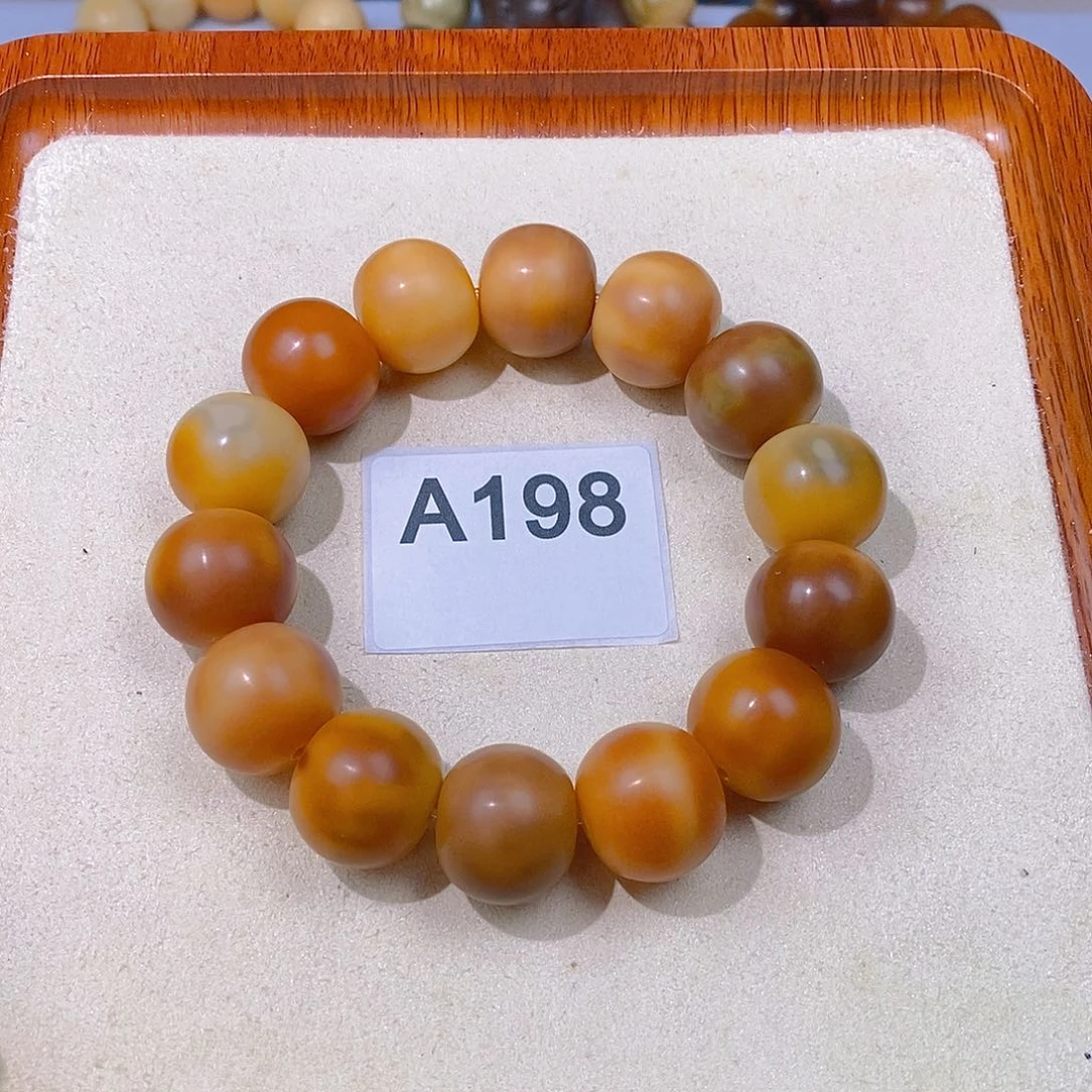 菩提根/象牙果手串干磨苹果珠19mm（微瑕）