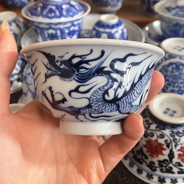 【寒窑】龙纹压手杯
