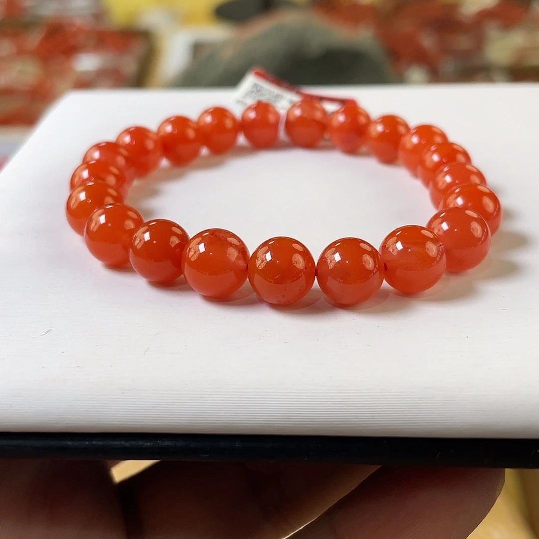 南红玛瑙未镶嵌手链9mm