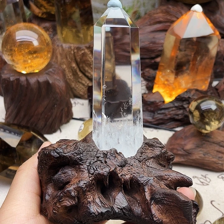 水晶未镶嵌摆件天然白水晶家居摆件