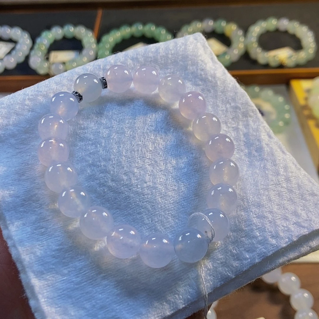 定制翡翠未镶嵌翡翠手串卡9.8