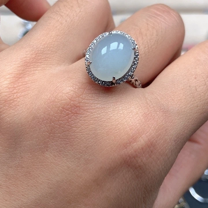 翡翠未镶嵌戒指戒指